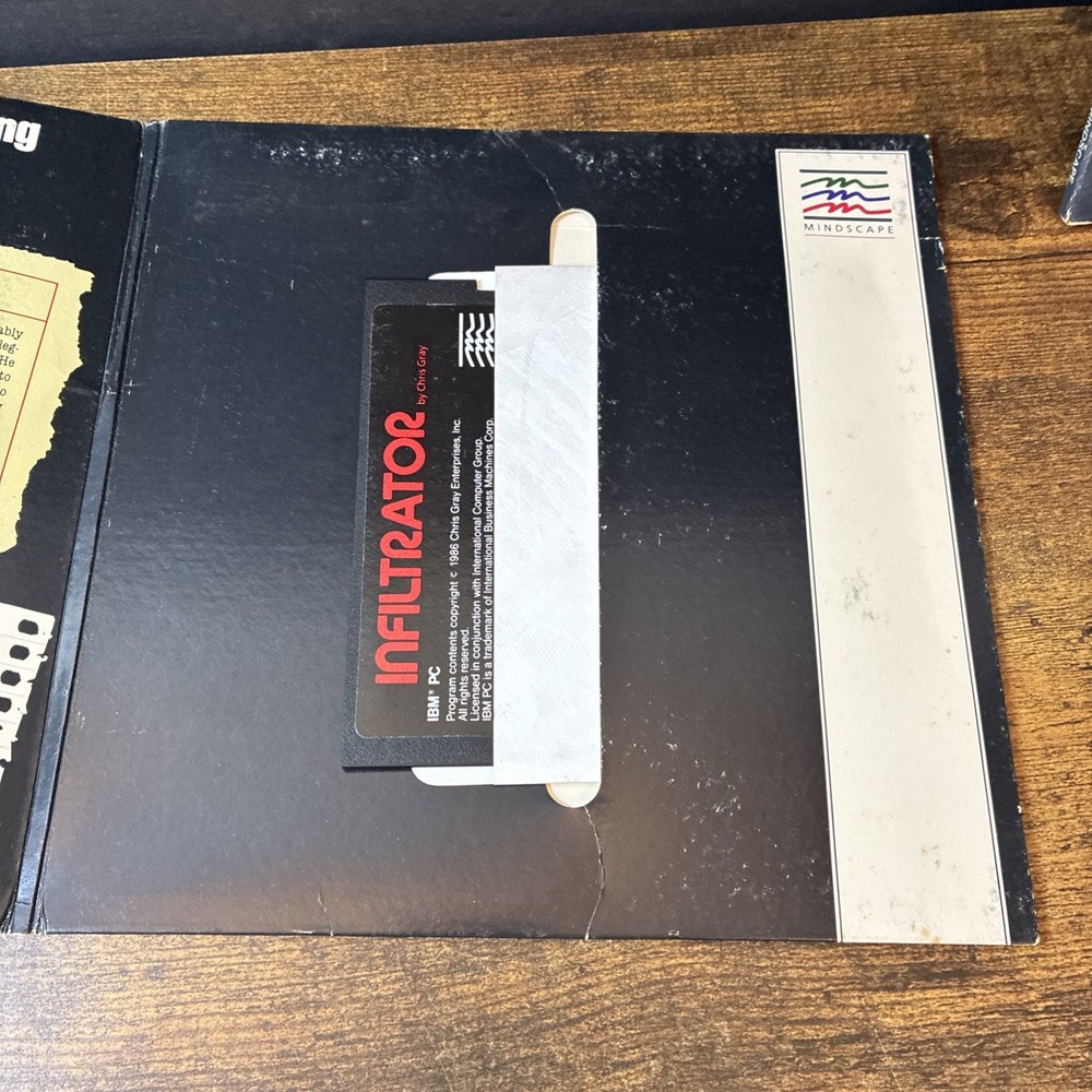 PC IBM Infiltrator & II (1 & 2) Computer Game Software MINDSCAPE by Chris Gray