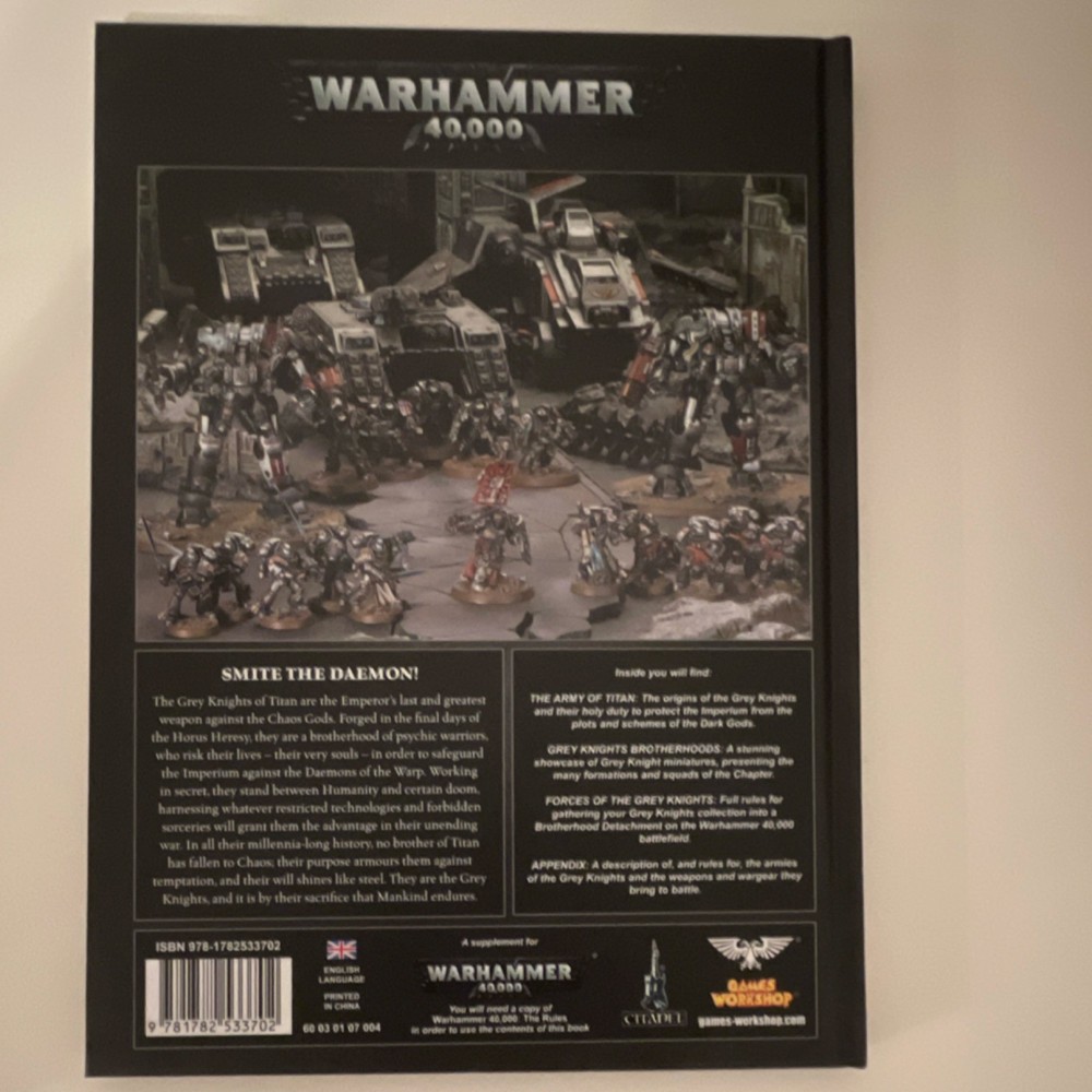 Games Workshop Warhammer 40K Codex Grey Knights 7th edition English