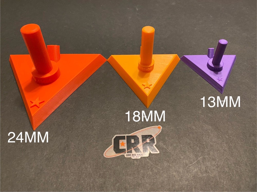 Model Rocket Display Stands-6.5, 13, 18, & 24MM Available! By Code Red Rocketry!