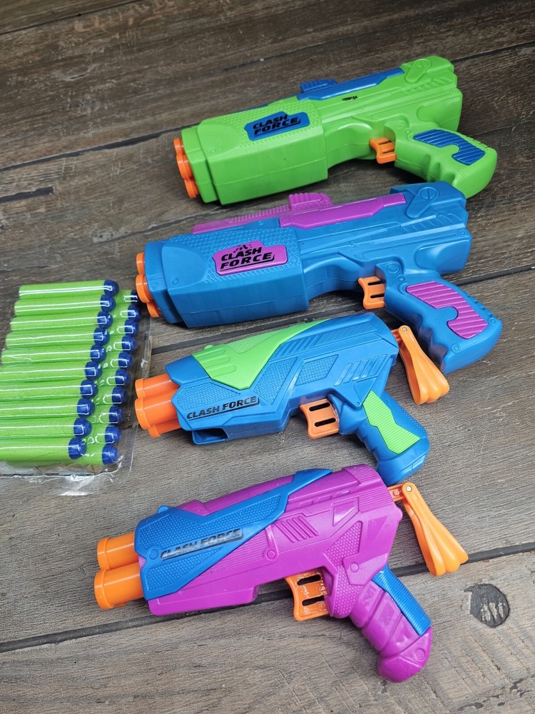 Adventure Force Clash Force Combo 4 Pack Dart Blaster Set, 24 Pieces