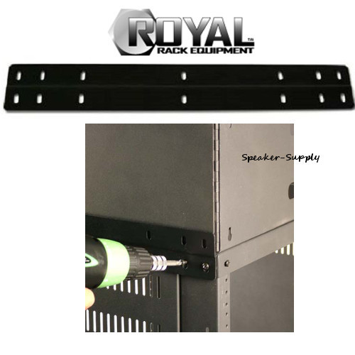 Royal Racks Pair Rack Stax Stack AV Rack Stacking Plate Black Adapter ROY1232