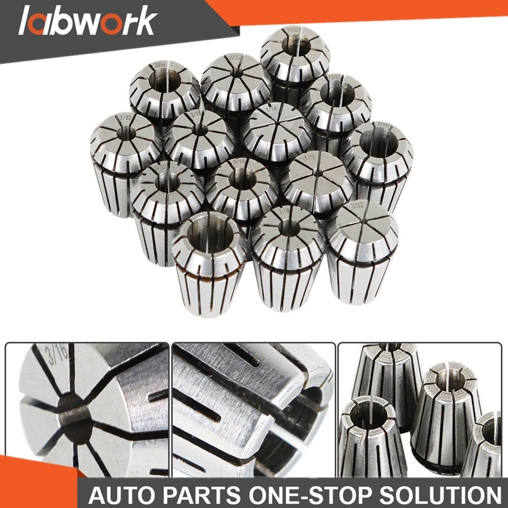 Labwork 14 Pack ER20 Spring Collet Set Fit For CNC Milling Lathe Tool Engraving