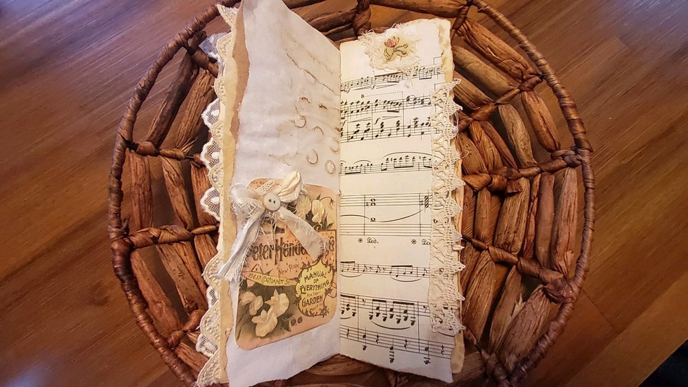 Shabby Slim Journal Handmade