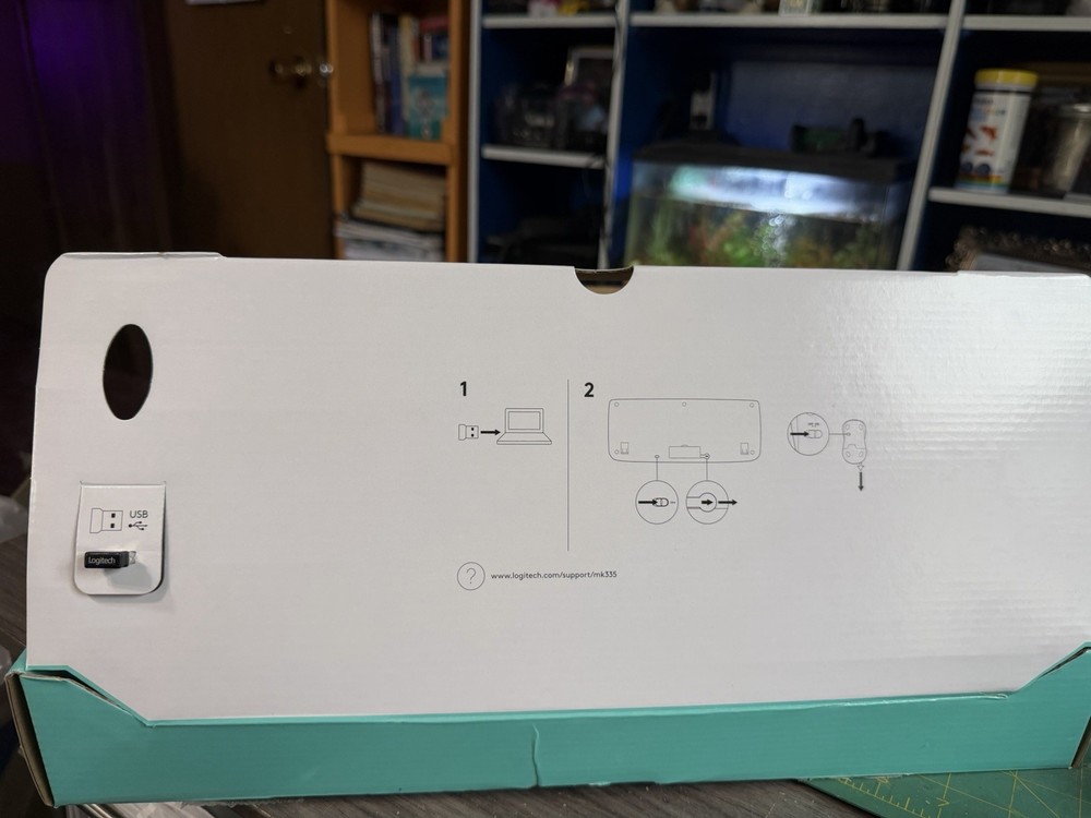 Logitech Wireless Keyboard & Mouse Combo M325, Quiet Keys, Full-Size Mouse, USB