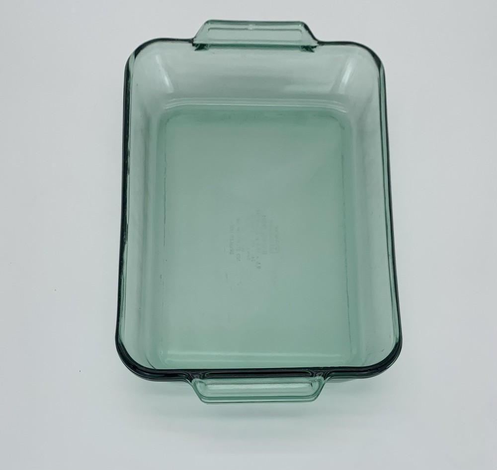 VTG Anchor Hocking Emerald Green 3 Quart Rectangular 9X13 Casserole Baking Dish