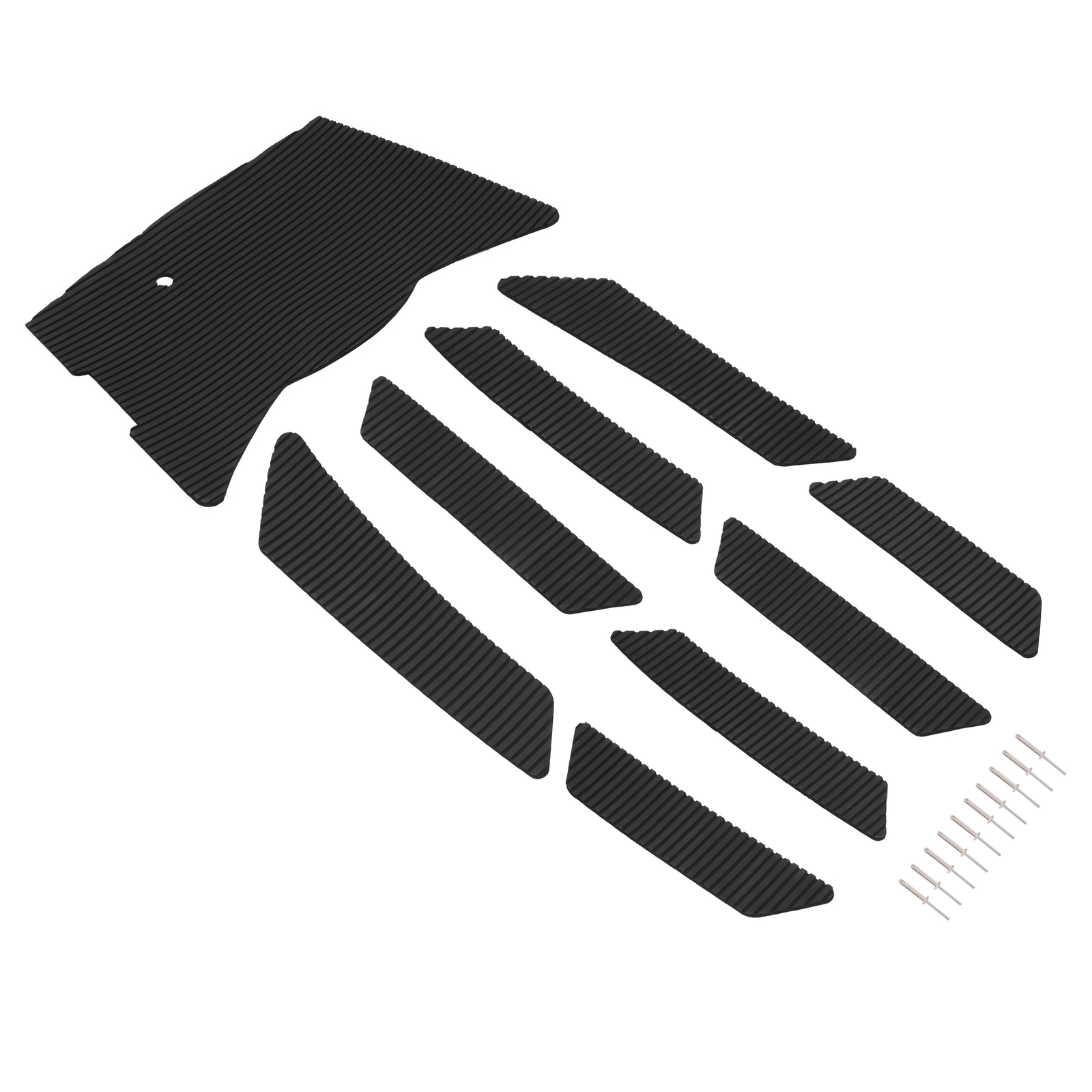 Black Plastic EVA Traction Mats Foot Pads For Yamaha VX VX1100 Cruiser 2005-2009