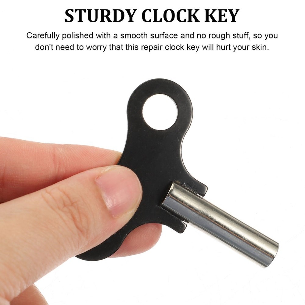 2 Pcs Practical Clock Keys Sturdy Winders Convenient Tools for Floor Clock