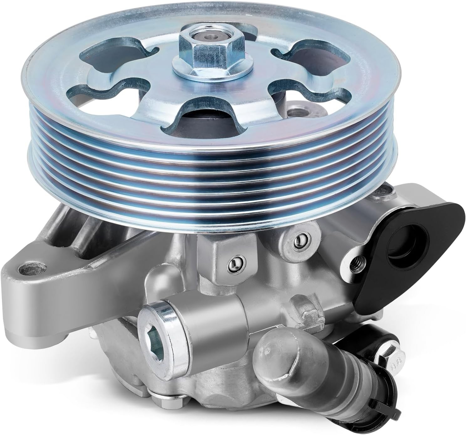Power Steering Pump w/ Pulley for 2006-2011 Honda Civic 1.8L L4 21-5456 Silver