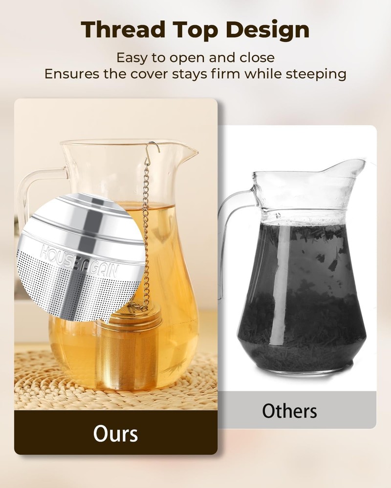 2 Pack Tea Strainers for Loose Tea, Extra