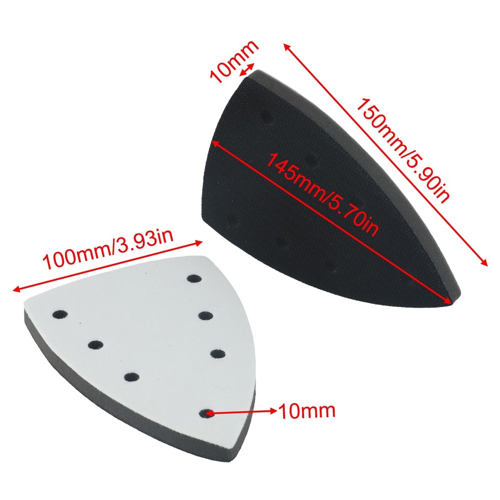 Efficiently Designed Triangle Sandpaper Backing Pads Pack of Two Items