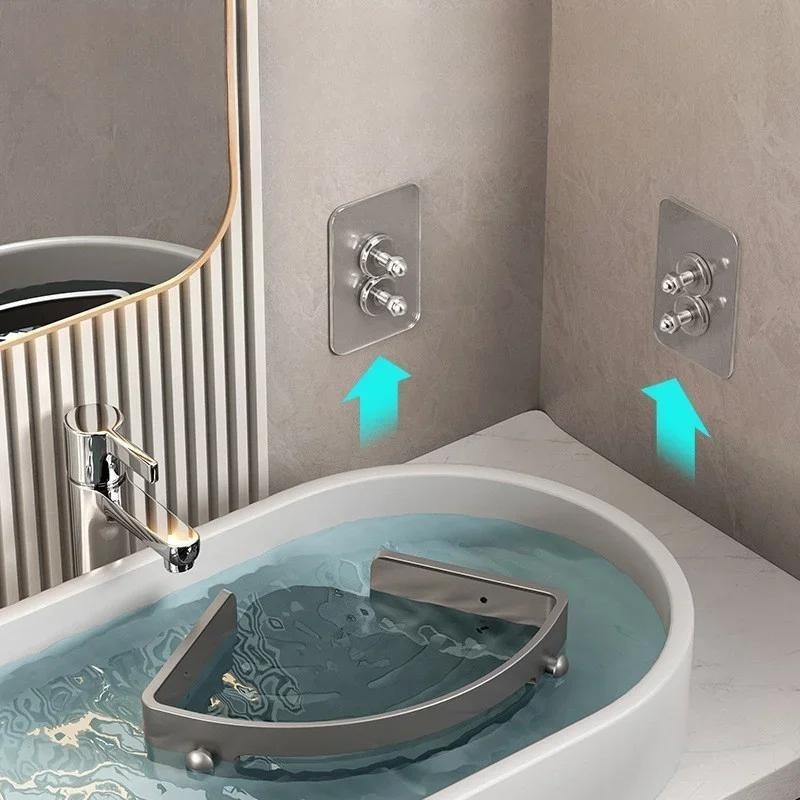 3 Tier Corner Shower Caddy Bathroom Organizer Storage Shelf No Drilling 6 Hook