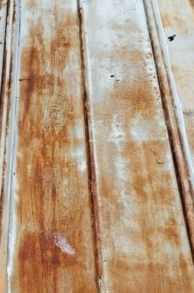 (30 sq.ft.) 5 pcs 3' x 2' RECLAIMED 5-V METAL BARN ROOFING TIN FREE SHIPPING