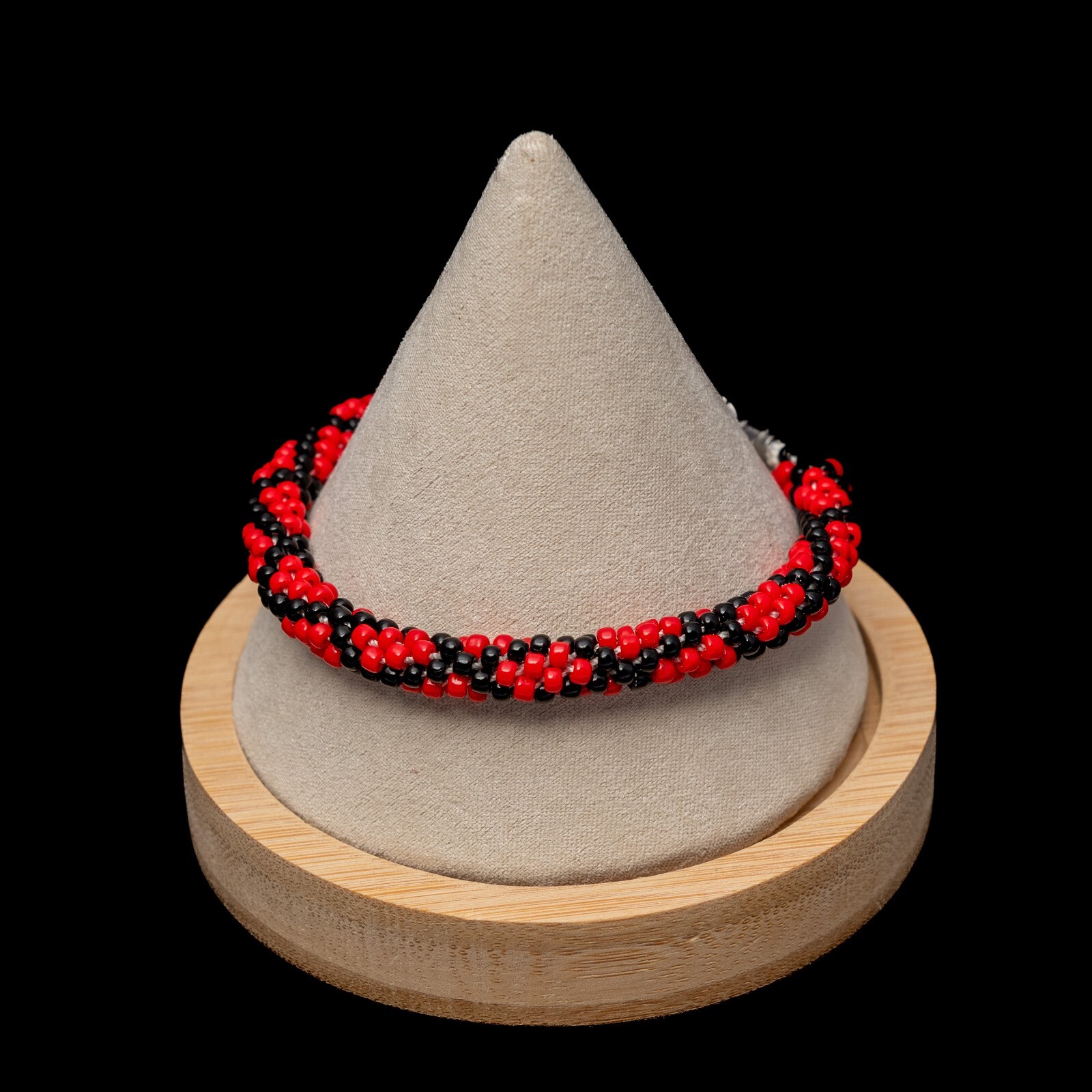 Elegua (# 2) 8 strand Kumihimo beaded Ilde / Pulsera Santeria Lucumi Ifa Yoruba