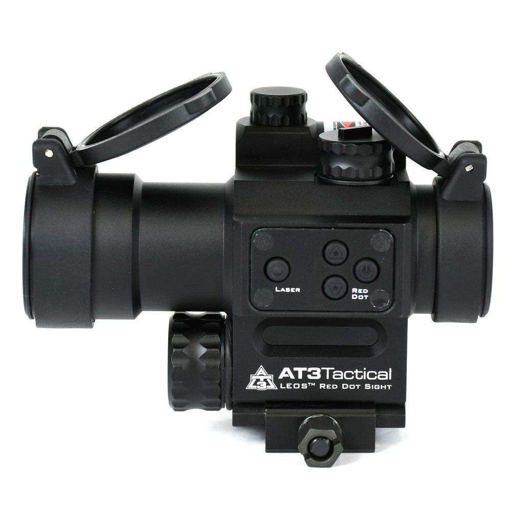 AT3 LEOS Red Dot Sight with Integrated Green Laser Sight & Riser