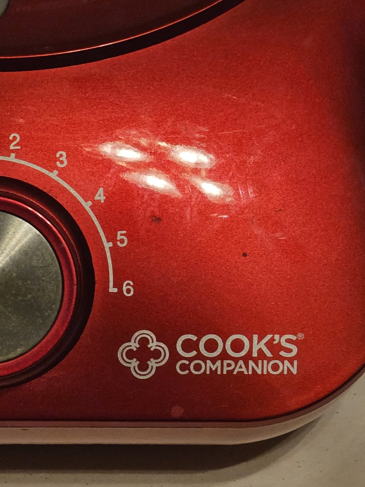 Cook's Companion CCDML3 600W 5QT Red Open Mixer Unused Tested Full Set
