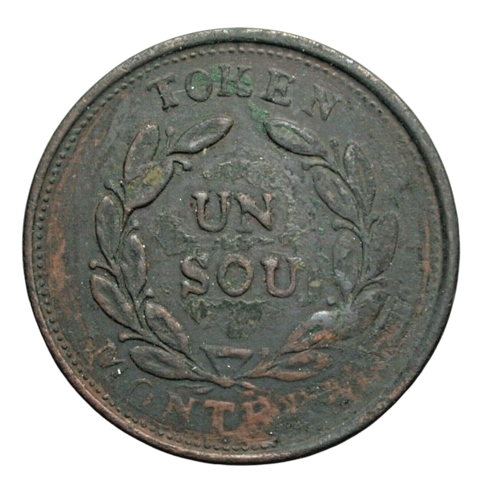 Canada 1 Sou Bouquet Token