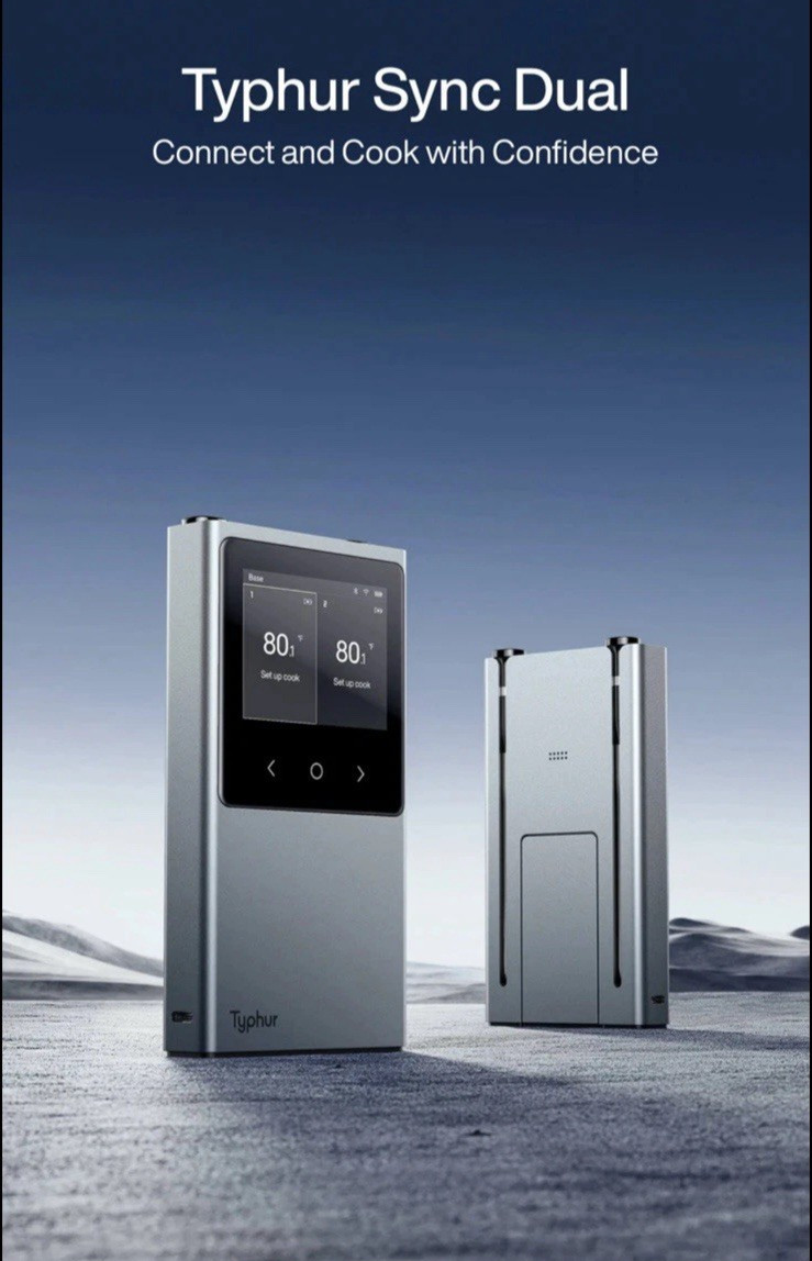 Typhur Sync Dual Wireless Meat Thermometer Probes BBQ Model WT03