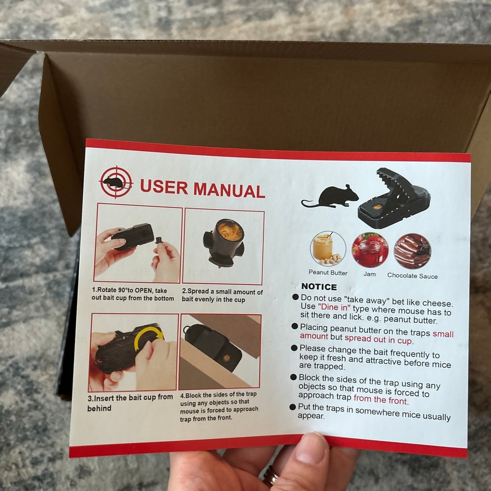 Small Mouse Traps for Home 12 Pack Reusable