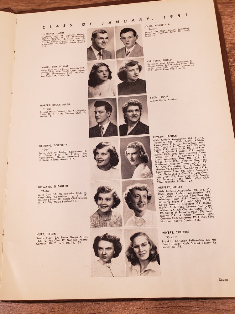 1951 The Franklin Key Yearbook