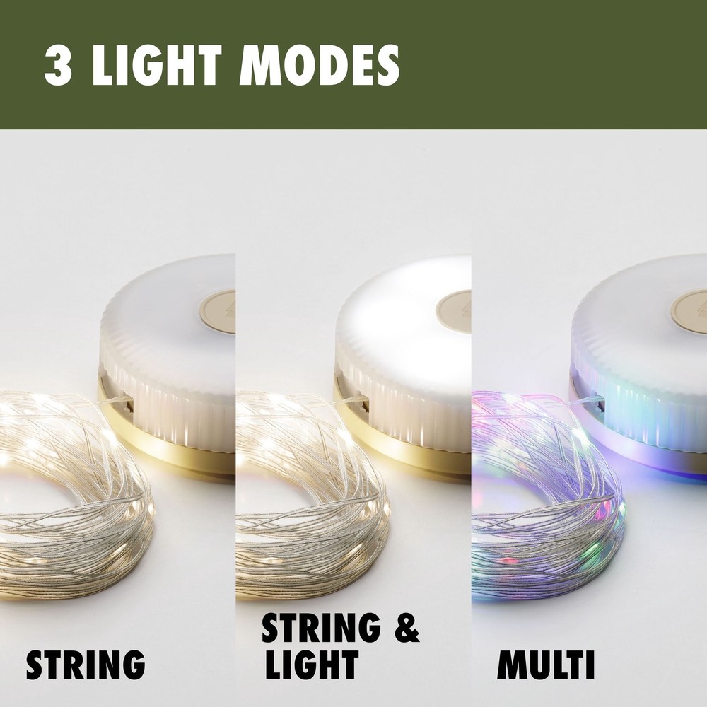 600 Lumen 2-in-1 Camping Light W/ 32.5 ft String Light – Lantern & Ambient