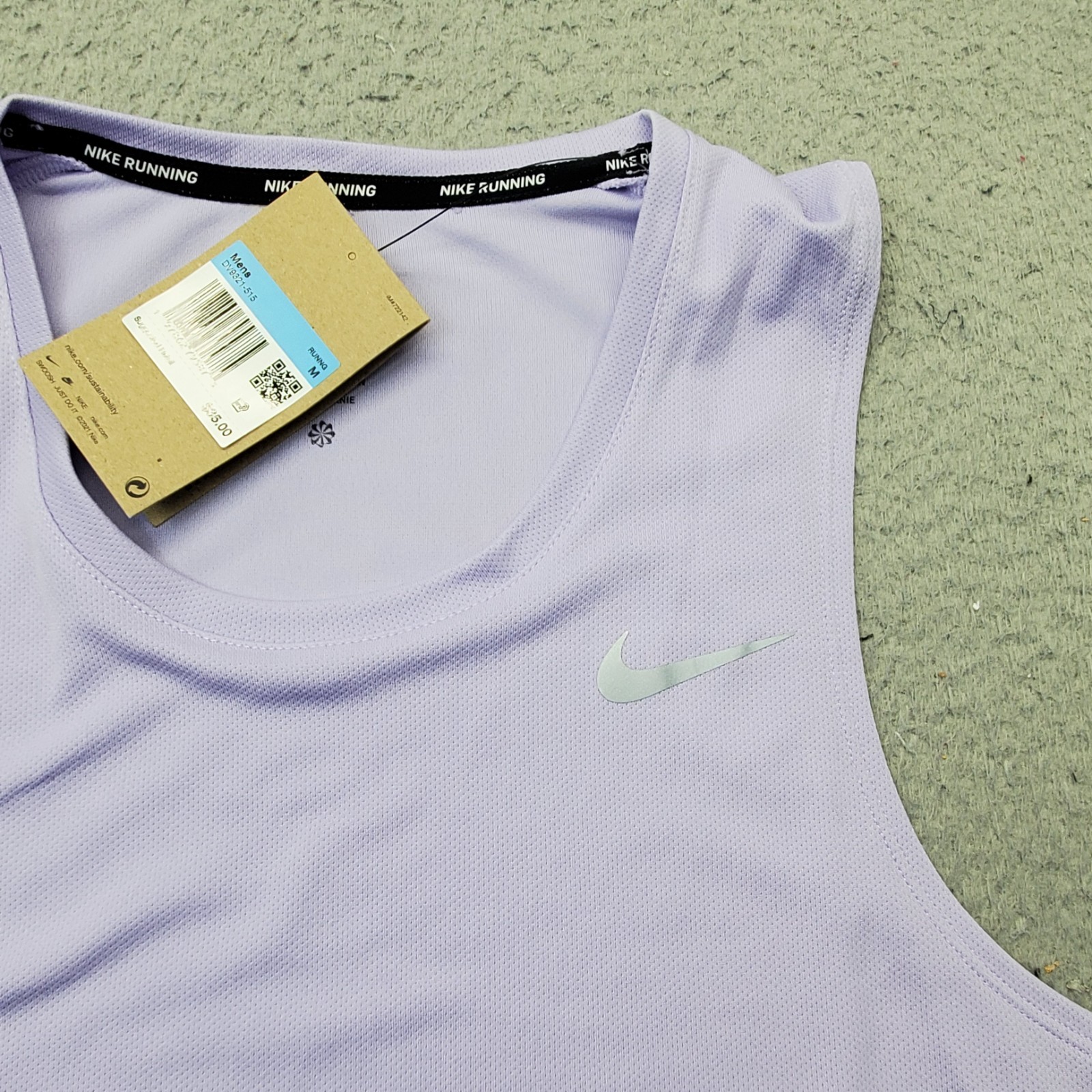 Nike Running Tank Top Mens Medium Purple Athletic Sleeveless Dri-Fit DV9321-515