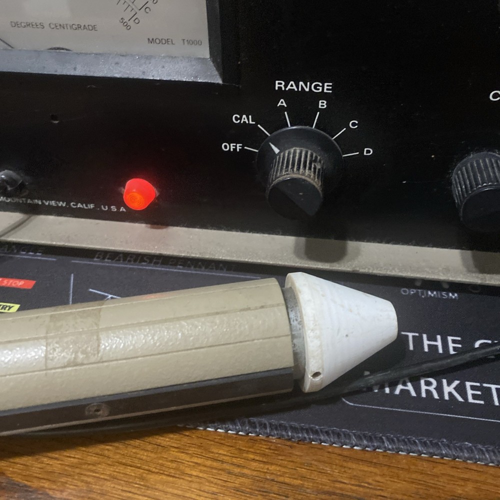 Raytek Thermoprobe T1000 Partially Tested Probe Cable Degrees Centigrade Workin