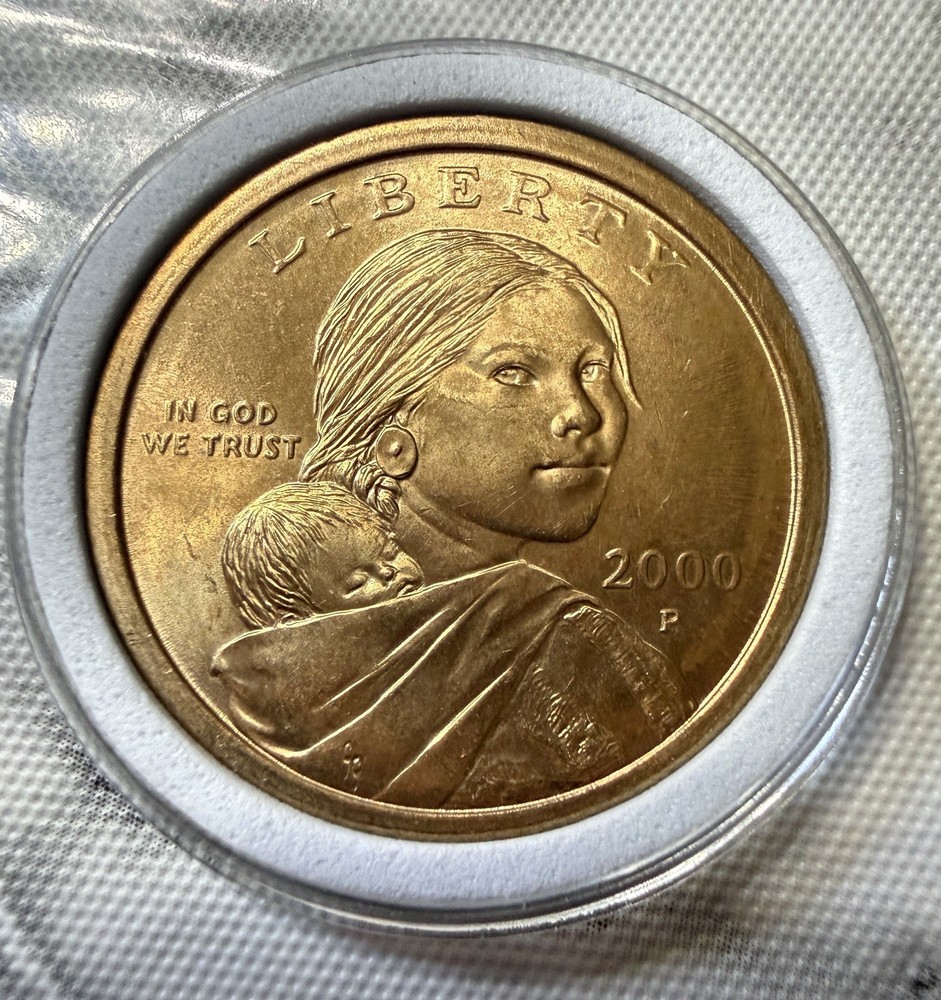 2000 P Sacajawea Dollar Very Nice PL P Error & Wounded Eagle