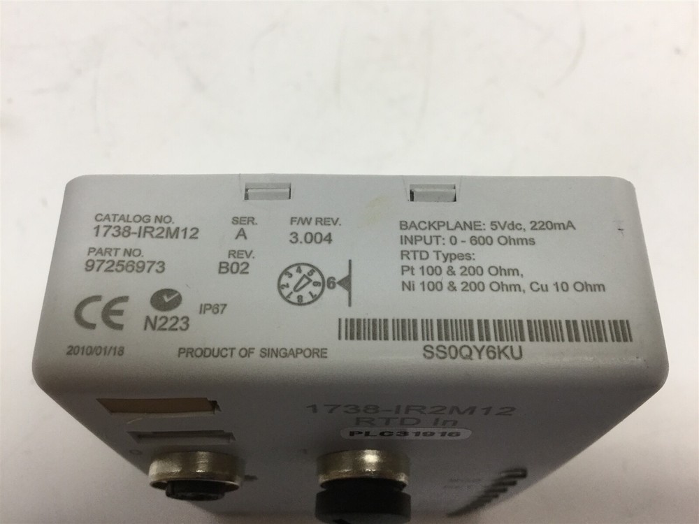 Allen Bradley 1738-IR2M12 Armor Point Temperature Input Module 0-600 Ohms