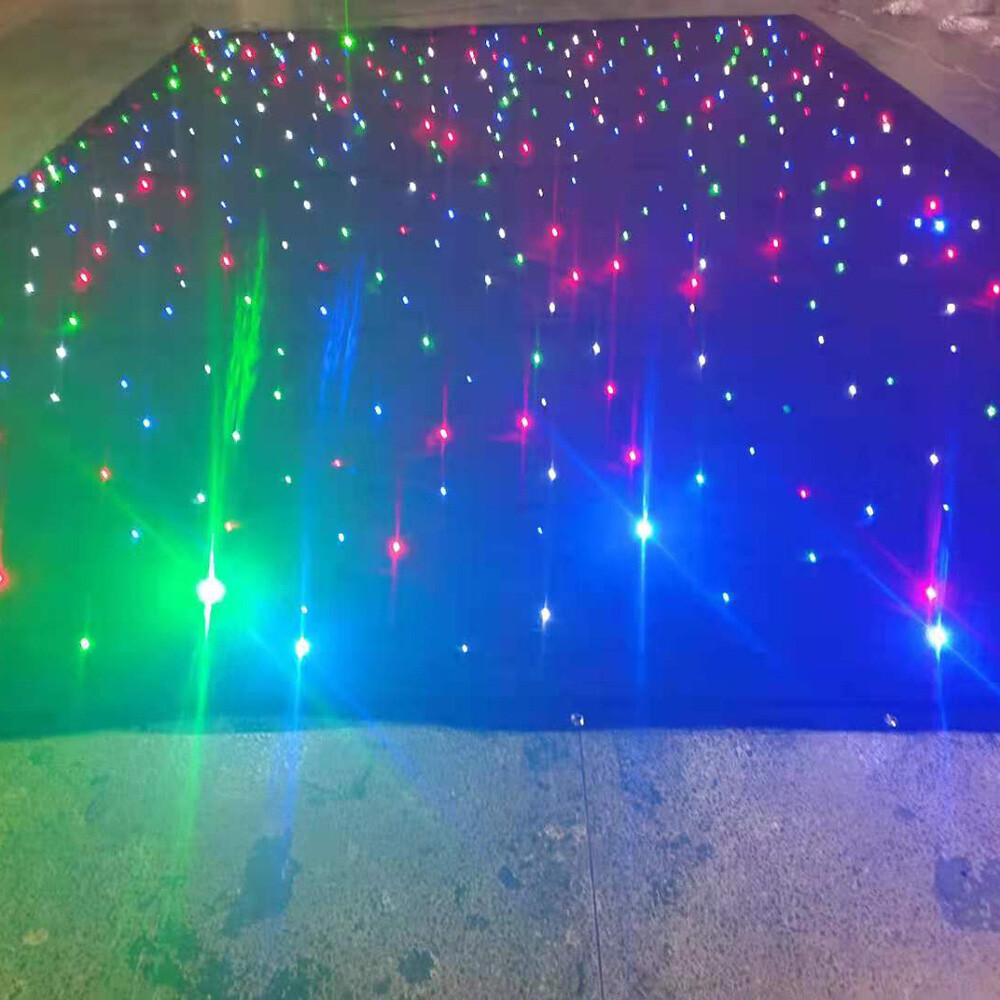 3*2m LED Stage Drape Starlight Backdrop LED Curtain for Wedding DMX Controller