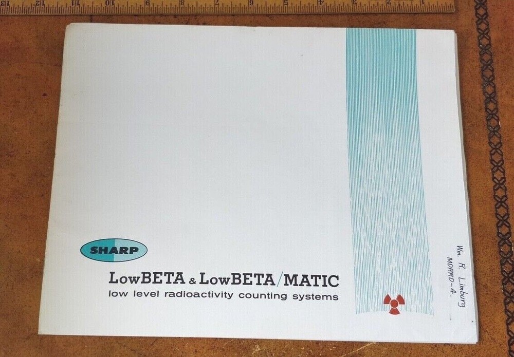 1950s ~ SHARP ~ Low Beta & LowBeta / Matic Radioactivity Counting Systems