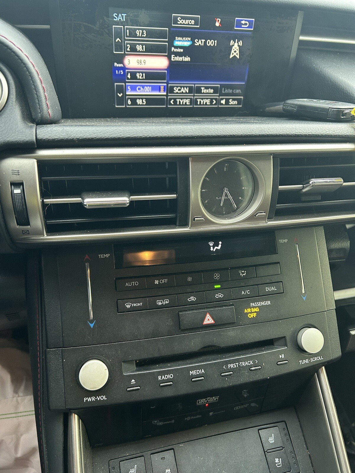 2015 LEXUS IS250 NAVIGATION RADIO DISPLAY SCREEN 86110-53021 OEM