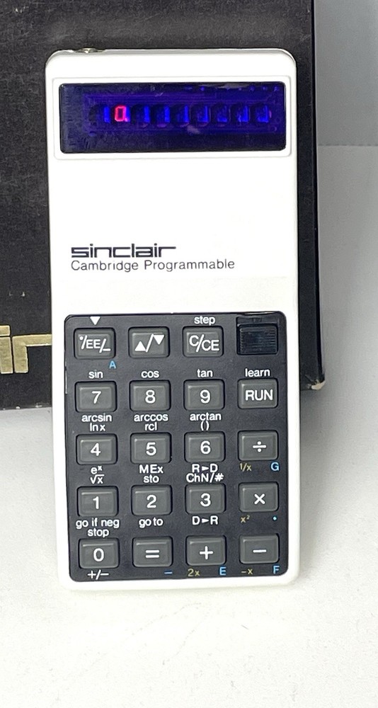 Vintage 1977 Sinclair Cambridge Programmable Calculator w Original Box *VIDEO*