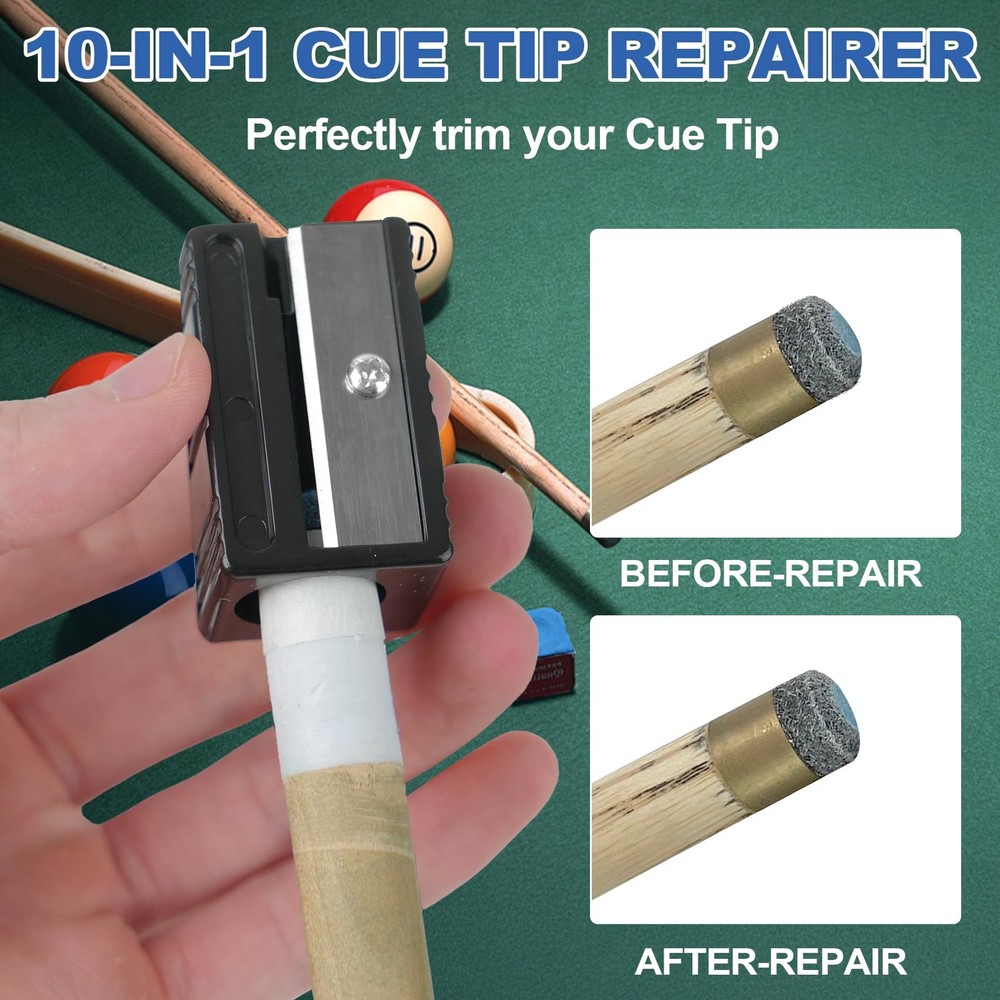 28 PCS 5-in-1 Billiard Cue Tips, Pool cue TipsReplacement Kit, Pool Cue Shape...