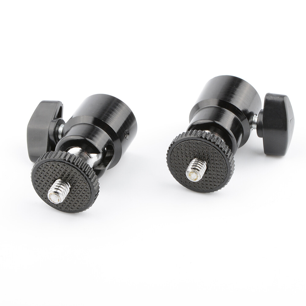 2Pcs CAMVATE 1/4"-20 Mount Mini Ball Head Flash Bracket Holder for Camera Tripod