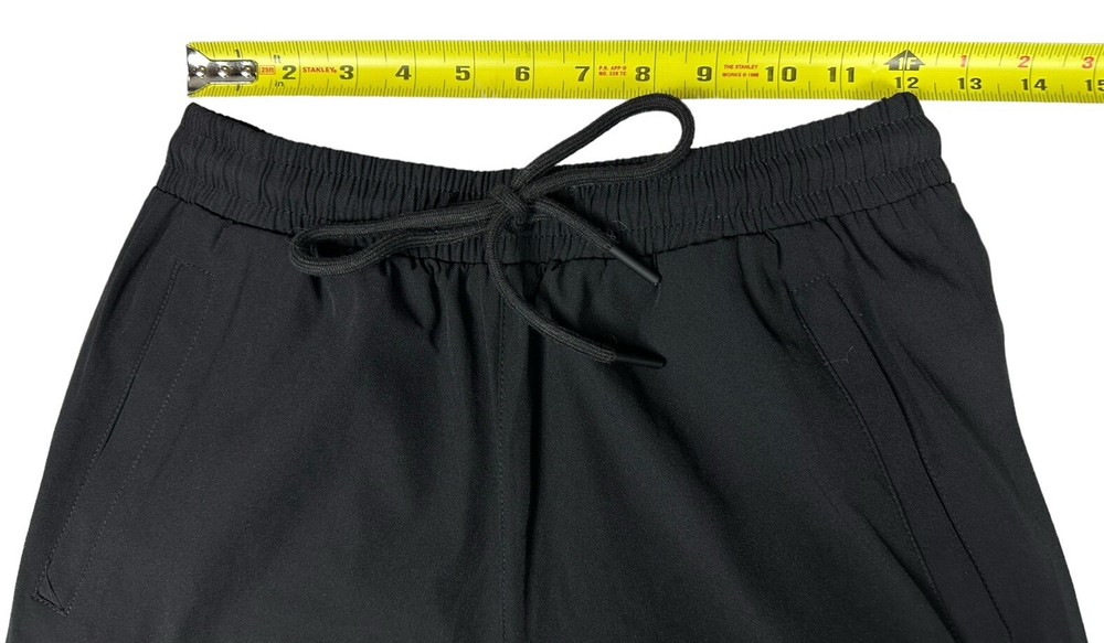 Made Extreme Mens Sz Medium Full Zip Utility Snap Button Strap Black Nylon Pants
