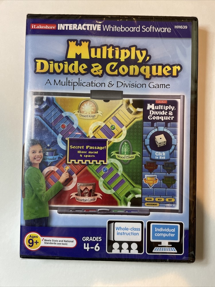 Multiply Divide & Conquer PC / MAC Educational Game Grades 4-6 Lakeshore New