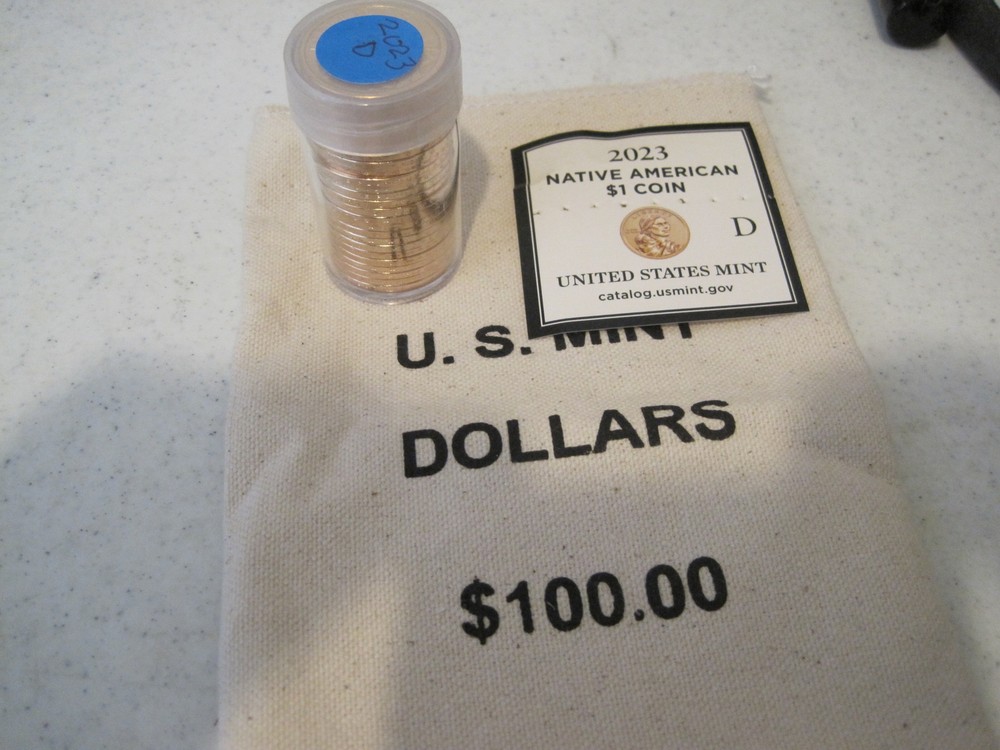 2023 P & D Uncirculated Sacagawea Dollar Rolls