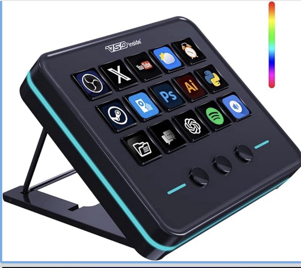 Stream dockStream Dock Streaming Console & Hub customizable LCD Macro keys Conte