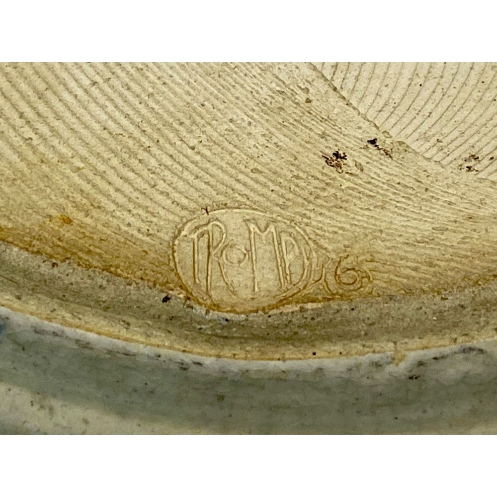 Spatterware Pottery Dish Signed Tromp