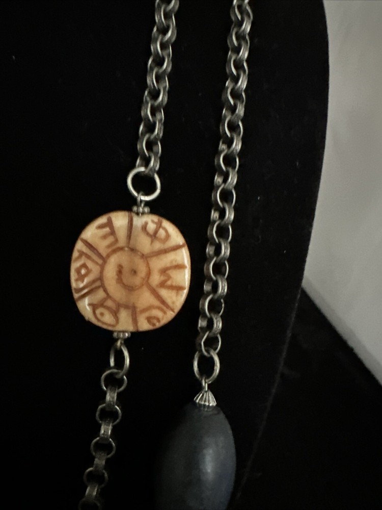 vintage silver boho necklace