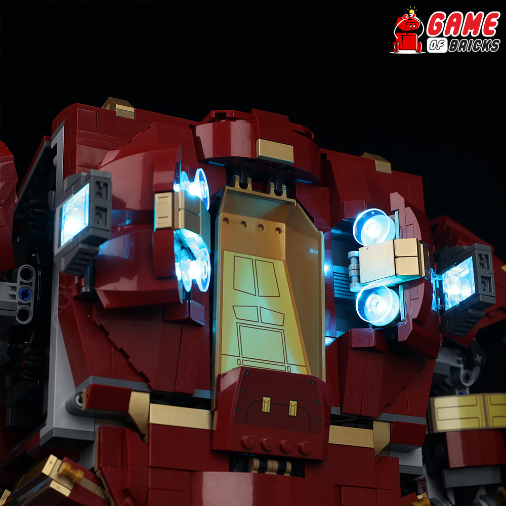 LED Light Kit for Hulkbuster - Compatible with LEGO® 76210 Set (Remote Version)