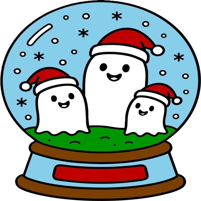 30 Custom Christmas Ghosts Globe Personalized Address Labels