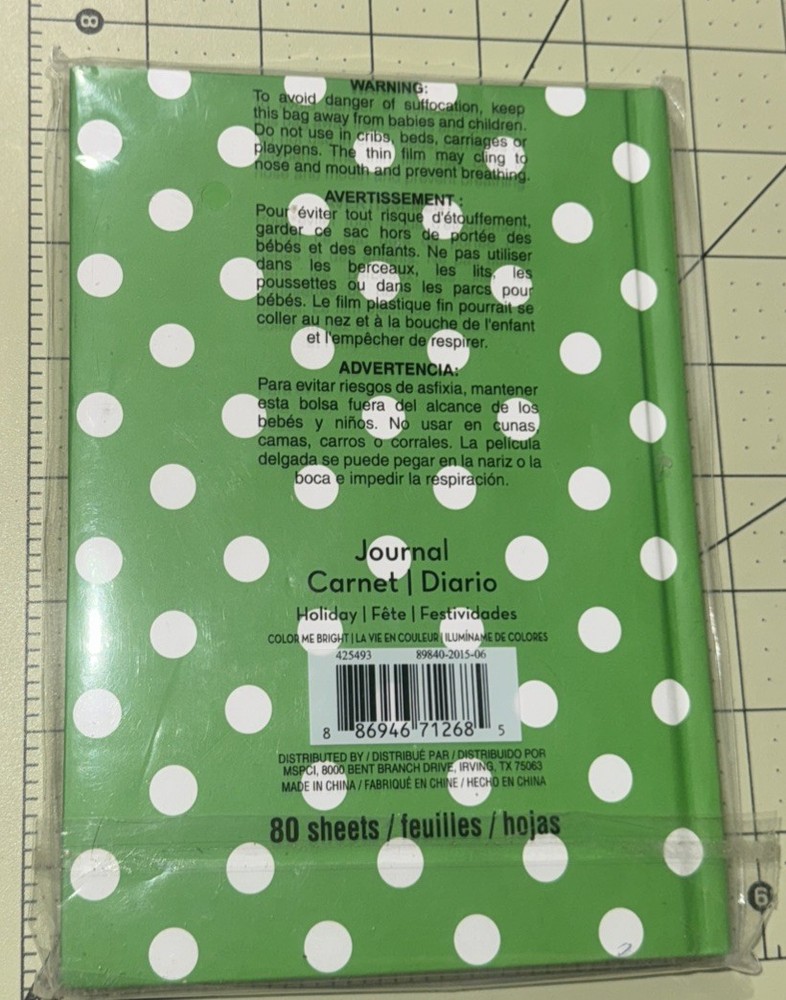 Letter E Notebook: Initial Monogram Letter E - Journal 80 pages Green Polka Dot