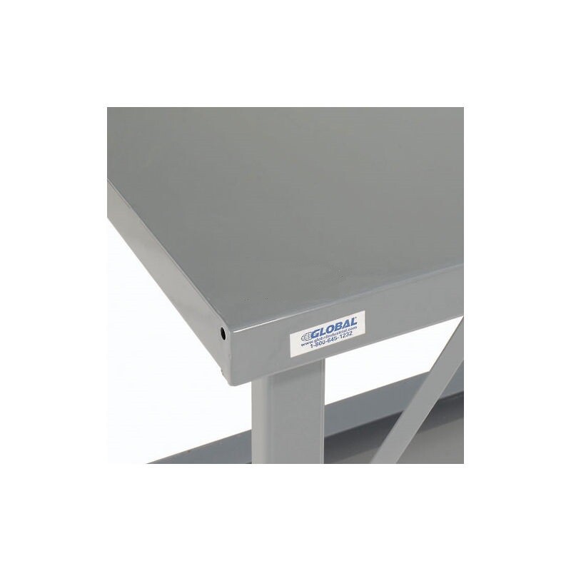 Heavy-Duty Extra Long Folding Assembly Workbench 96" W x 34" D Gray