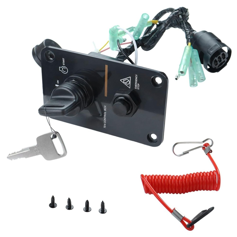 12V Main Switch Panel Single Engine Key Switch Panel Assembly Compatible with Ya