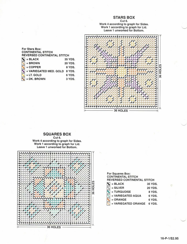 Metallic Boxes Plastic Canvas Pattern By Annie's Attic