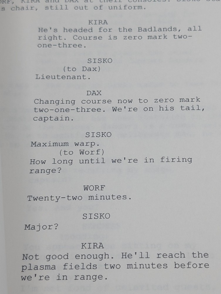 Star Trek Deep Space Nine Script For the Uniform #40510-511 Final Draft 1996