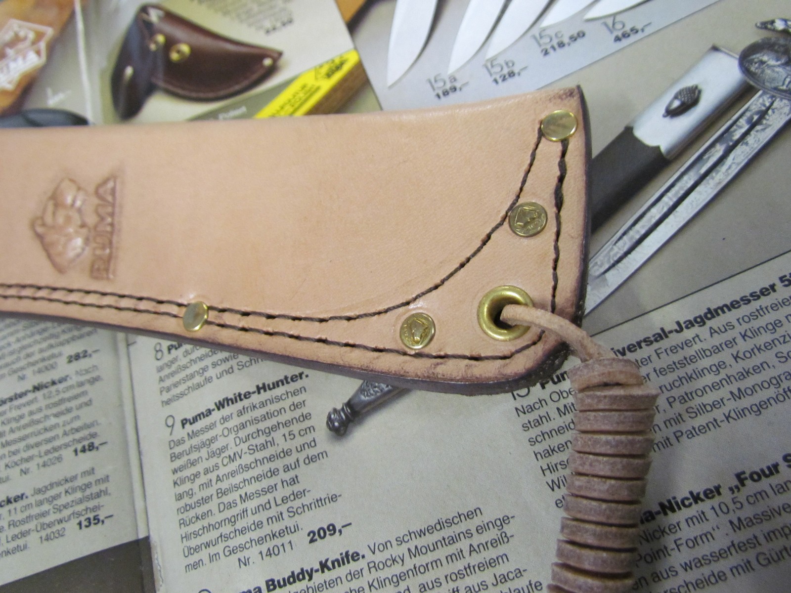 PUMA KNIFE SHEATH. GENUINE SOLINGEN for PUMA KNIFE WHITE HUNTER 6375.