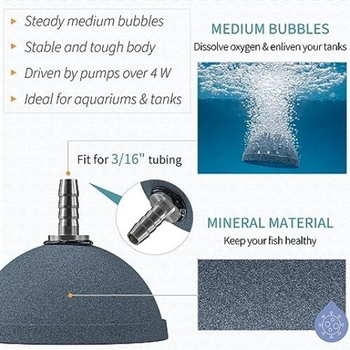 New Aquarium Bread Air Stone Bubble Diffuser Release Tool 2 Inch for Air Pumps