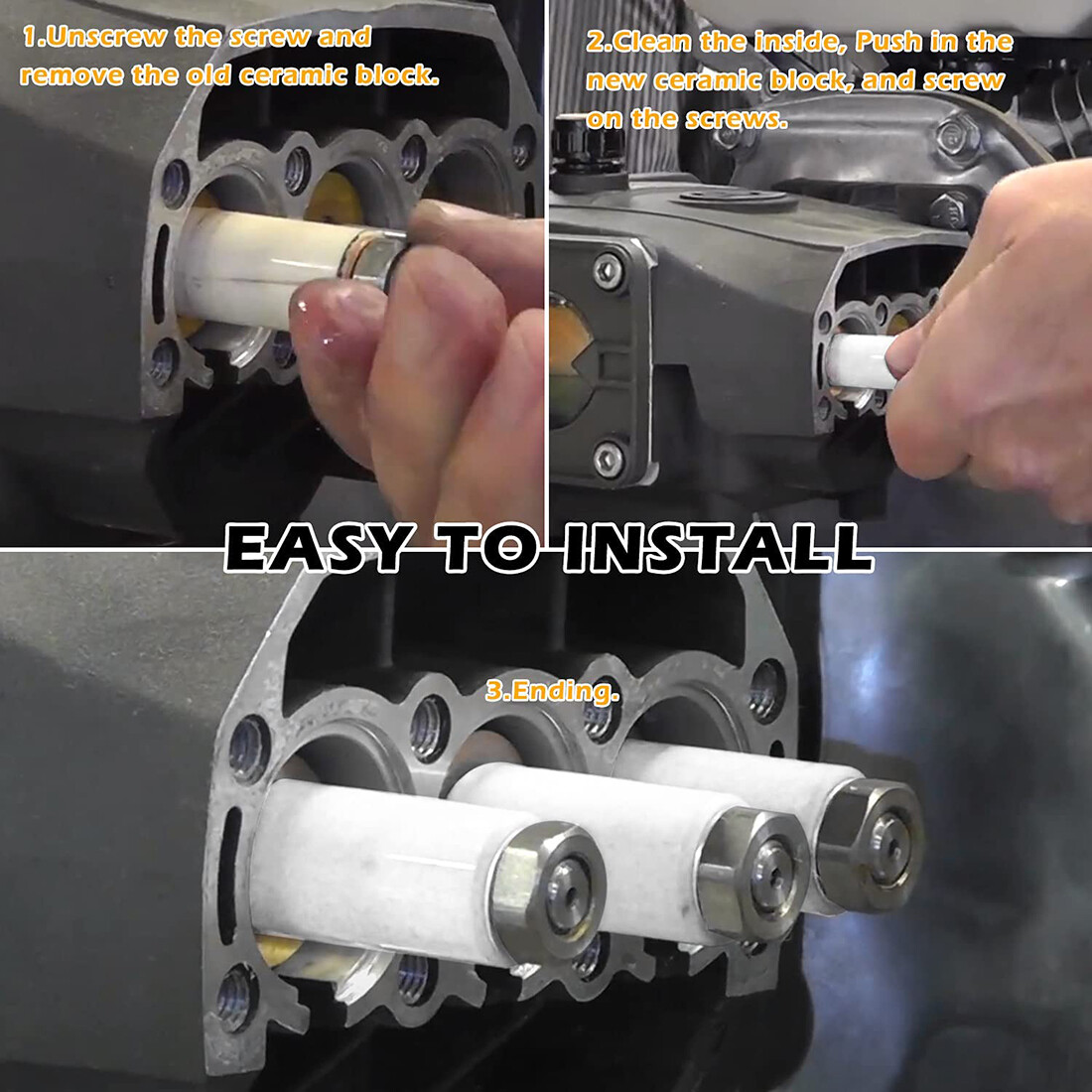 3-pack General Pump 51040009 Replacement CERAMIC PISTON 15mm fits EZ TX Pumps